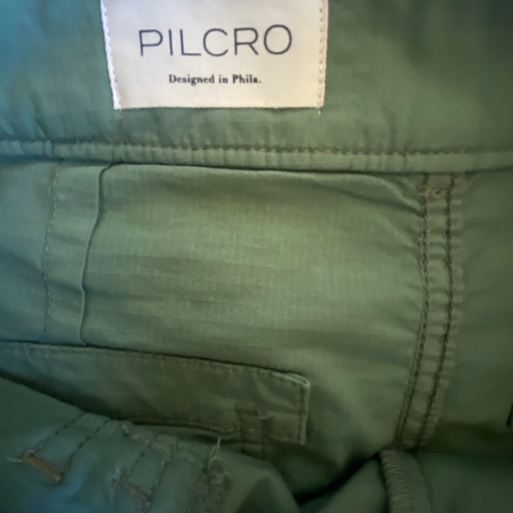 Pilcro Anthropologie Women's Green Utility Cargo Pants High Rise Tapered Size 29 - Picture 3 of 8